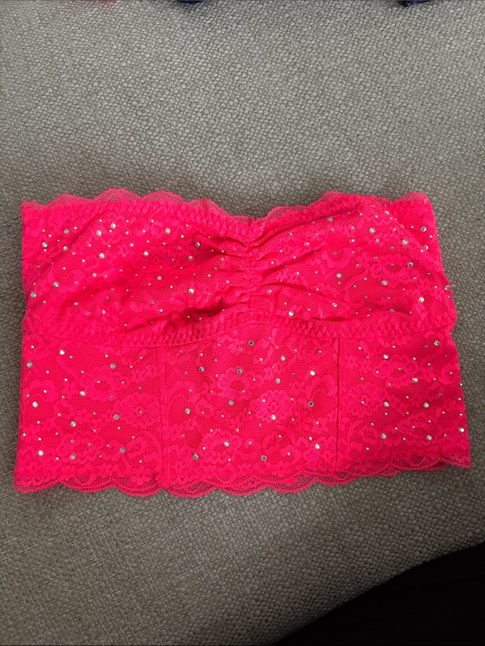 PINK Victoria's Secret Neon Pink Lace Bralette
